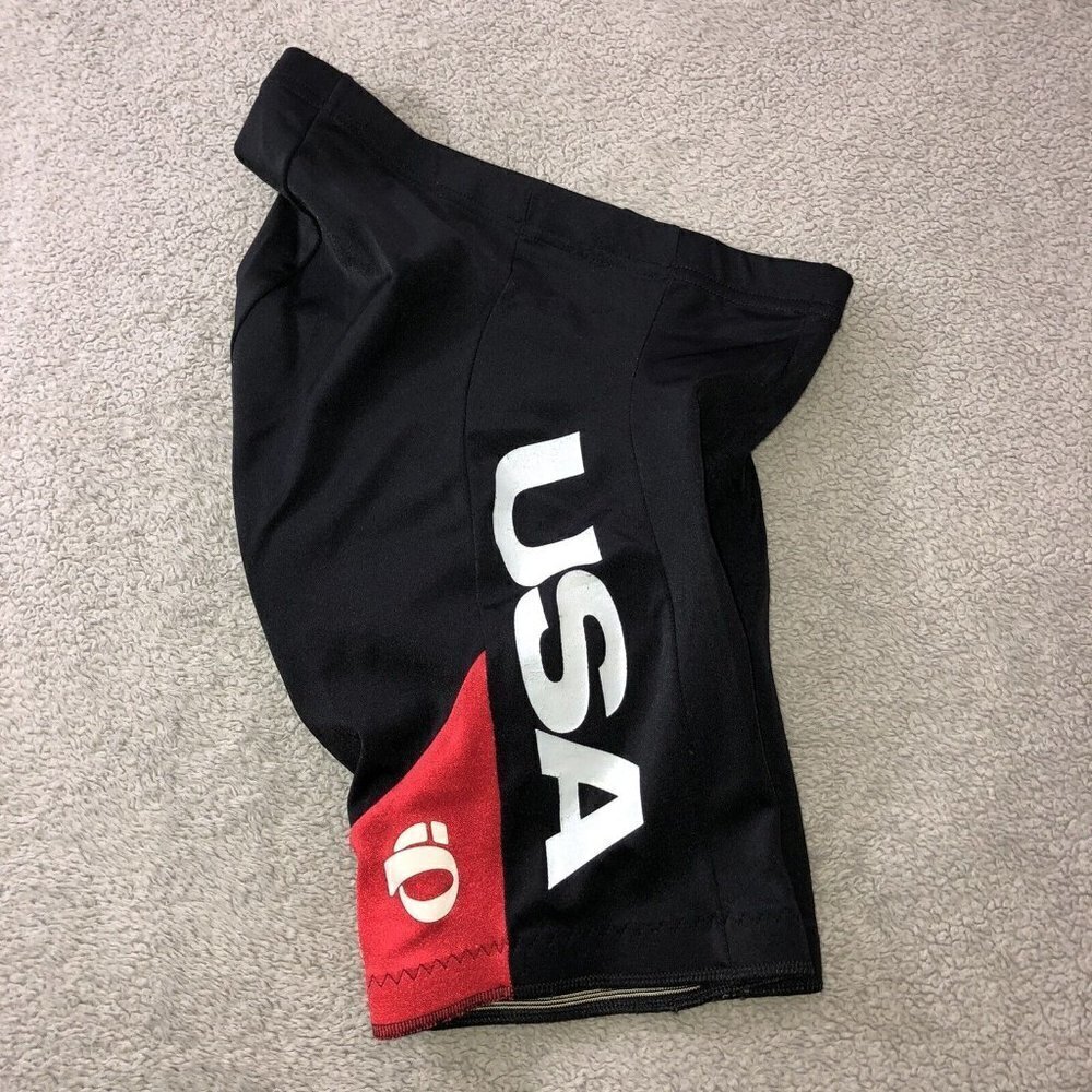 PEARL IZUMI Rare USA PRO Cycling National Team Black Padded Cycling Shorts Sz XS
